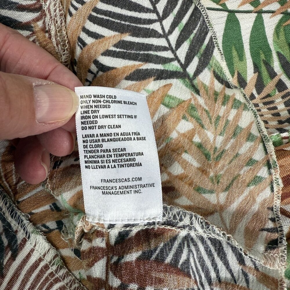 NWT Blue Rain Womens Tropical Leaf Print Shorts Large Ruffled Hem Beach Resort - Picture 12 of 12